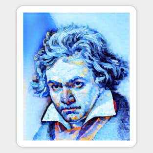 Ludwig van Beethoven Portrait | Ludwig van Beethoven Artwork | Ludwig van Beethoven Painting 14 Sticker